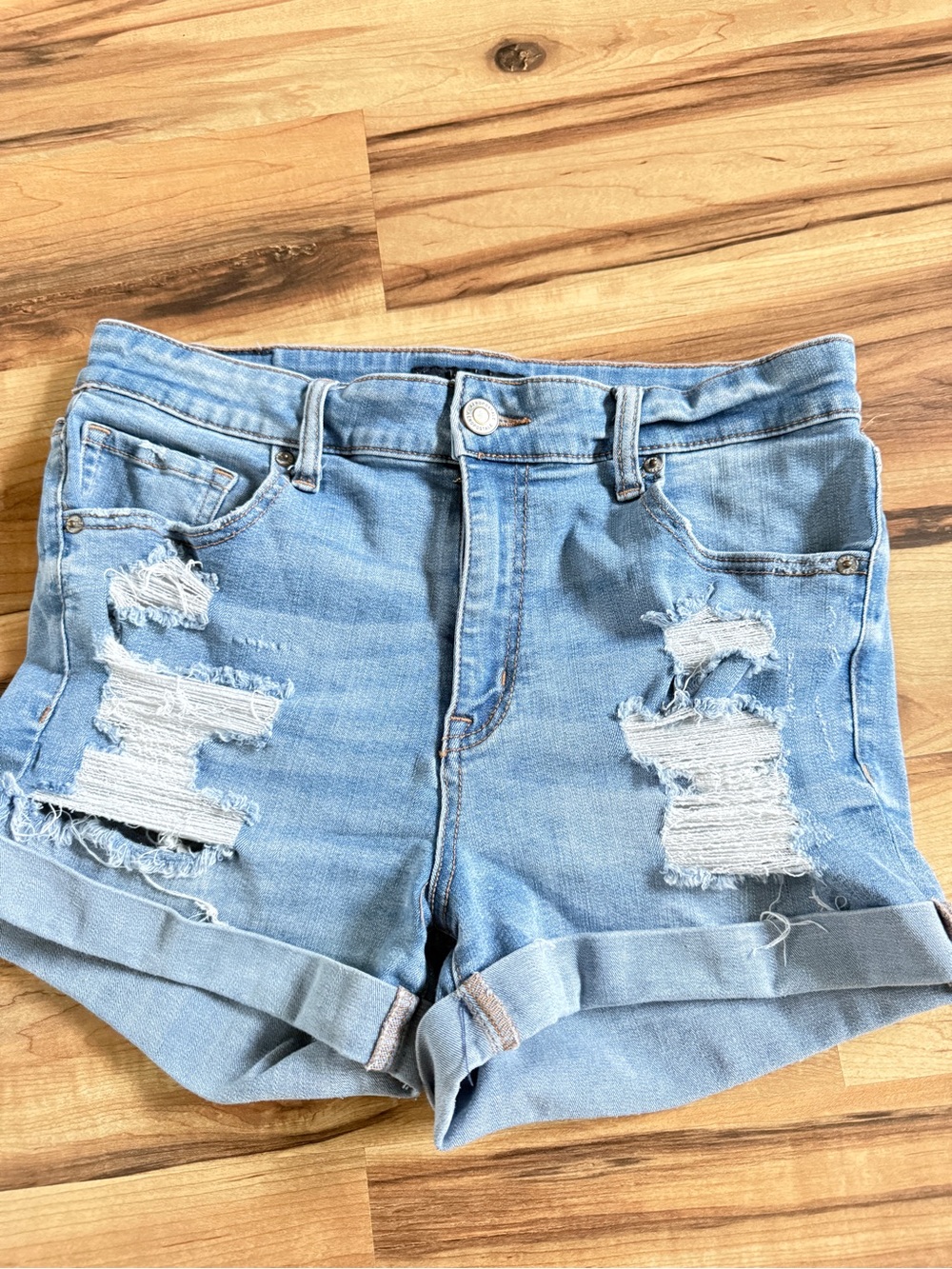 Aeropostale Women's High-Rise Jean Shorts (Size 12)